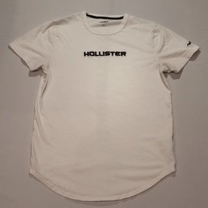 HOLLISTER WHITE CURVED HEM TEE